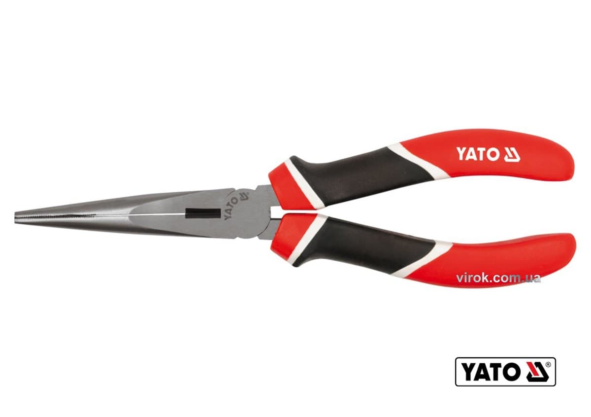 Щипці видовжені плоскі YATO : CrV, L= 160 мм [6/60]