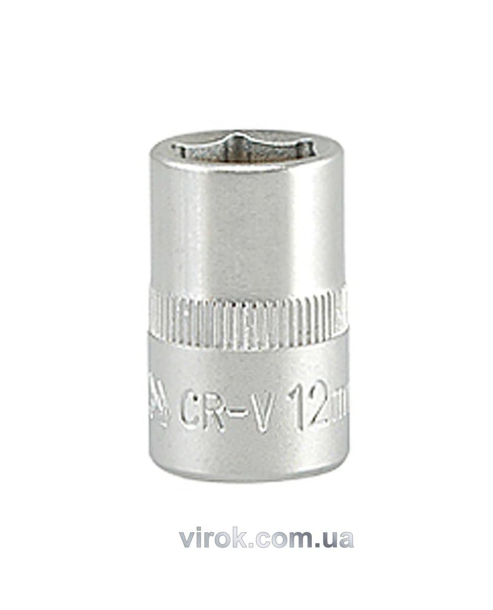 Головка торцева 6-гранна YATO : квадрат 3/8", М= 12 мм, L= 28 мм [24/240/480]