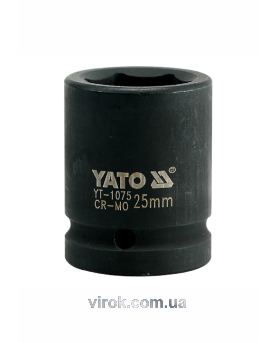 Головка торцева ударна 6-гранна YATO : квадрат 3/4", М= 25 мм, L= 50 мм [16/64]