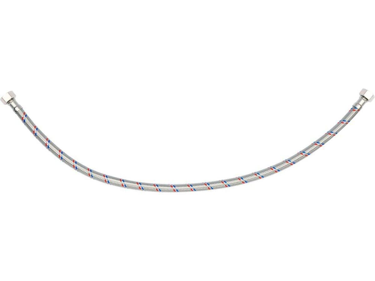 Шланг водопровідний з опліткою з нерж сталі FALA l= 600мм, Ø= 8/12, з'єднання F-3/8" х F-3/8" 1 МПа