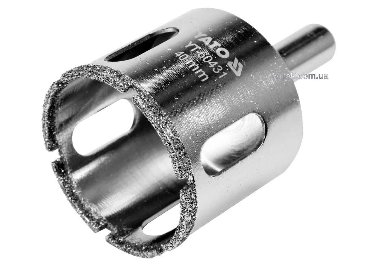 Свердло по гресу і кераміці YATO, Ø= 40 мм, при сухому і мокрому режимах [15/60]