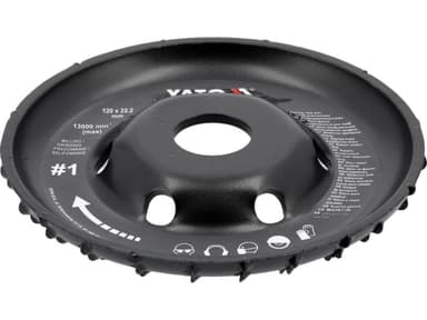 Диск-фреза радіальний до КШМ YATO по дереву, шпаклівці, гіпсу; Ø=120/22.2 мм, t= 16/13мм шорстк №1