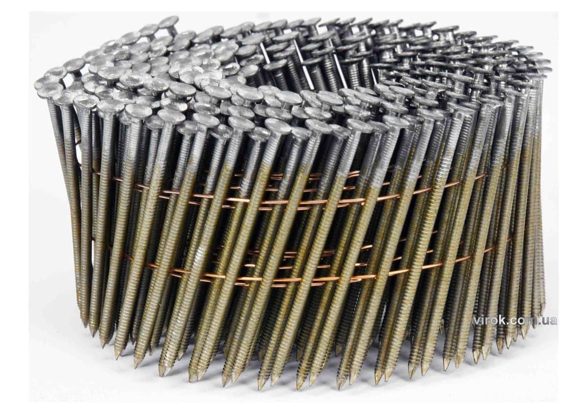 Цвяхи барабанні до пневматичного пістолета VOREL: L=64мм, Ø=2.5 мм, 3600 шт. (YT-09213,YT-09214) [1]