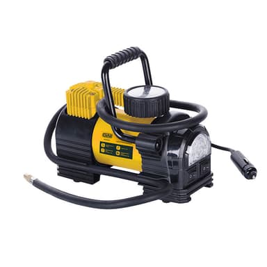 СИЛА Компресор автомобільний однопоршневий ТРОФІ З ЛІХТАРЕМ 37 л / хв 7 Атм (Прикурювач)