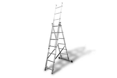 Драбина універсальна 3-секційна алюмінієва 3x7 сходинок APRO