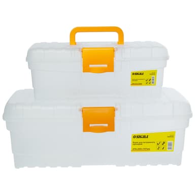 SIGMA Набір прозорих ящиків для інструменту 2в1 300×155×110 мм, 400×205×147 мм
