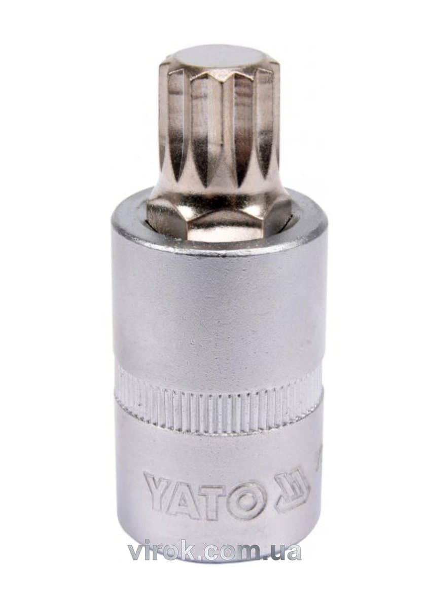 Головка торцева YATO квадрат 1/2 "SPLINE" M14, L= 55 мм [40/160]