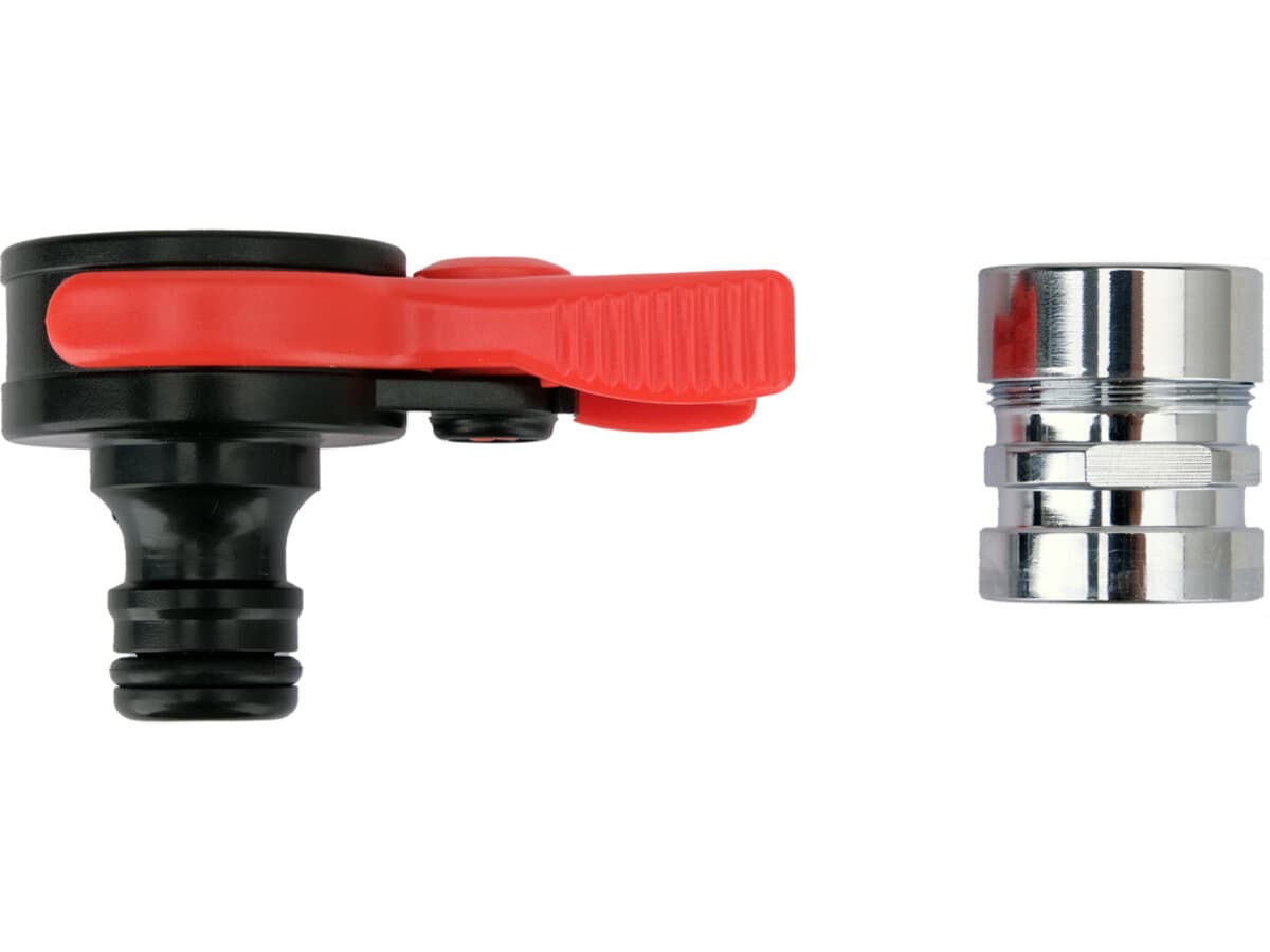 Адаптер перехідник з краном YATO внутрішній з ABS пластика і латуні [12/120]