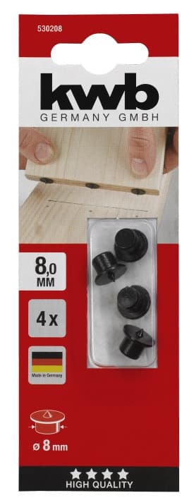 Центр перекладний 8 мм, 4 шт, KWB (530208)