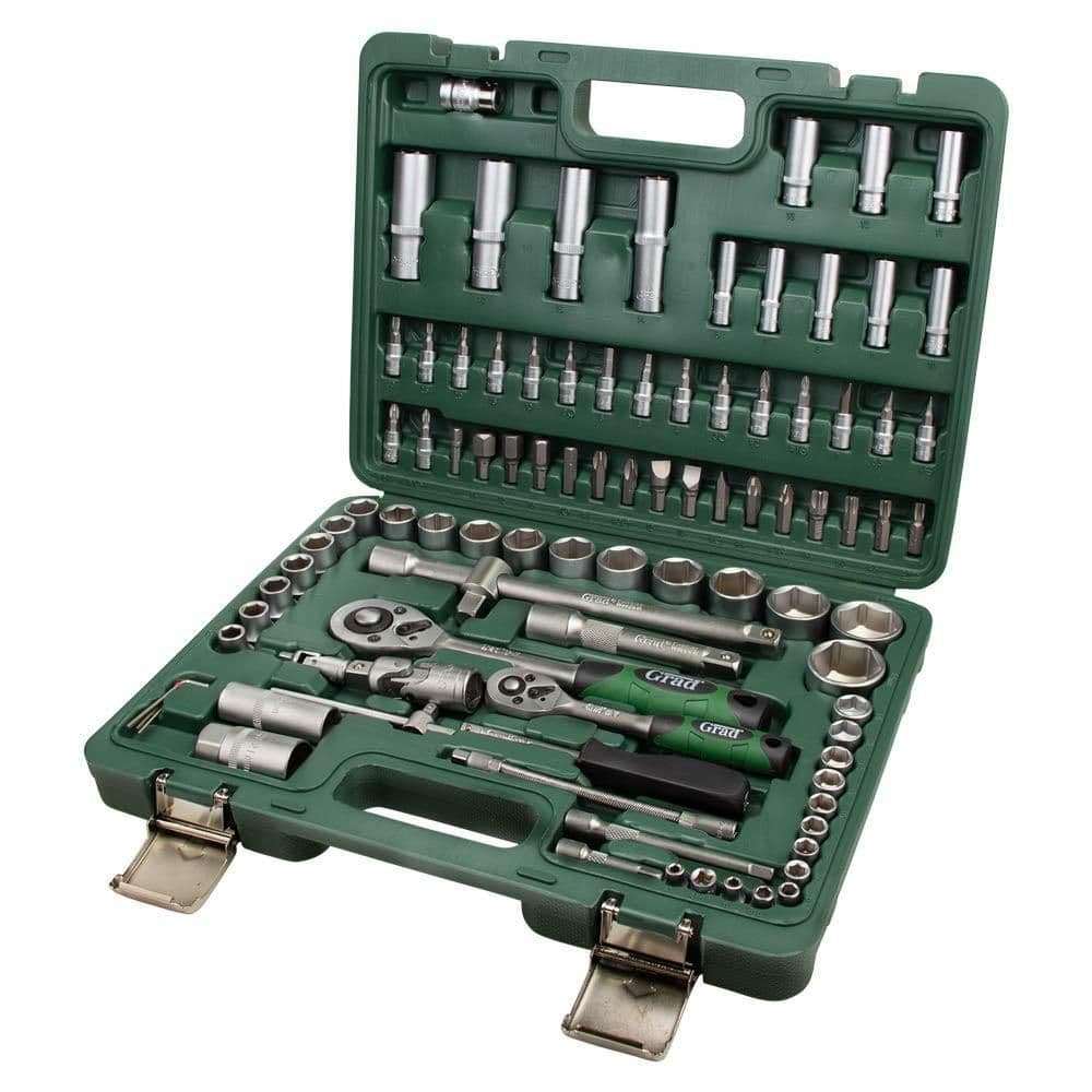 GRAD Набір насадок торцевих і біт  ¼" ½" (94шт)
