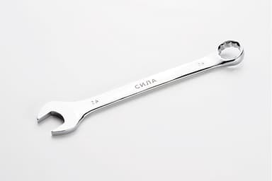 Ключ ріжково-накидний полірований CrV 26мм СИЛА