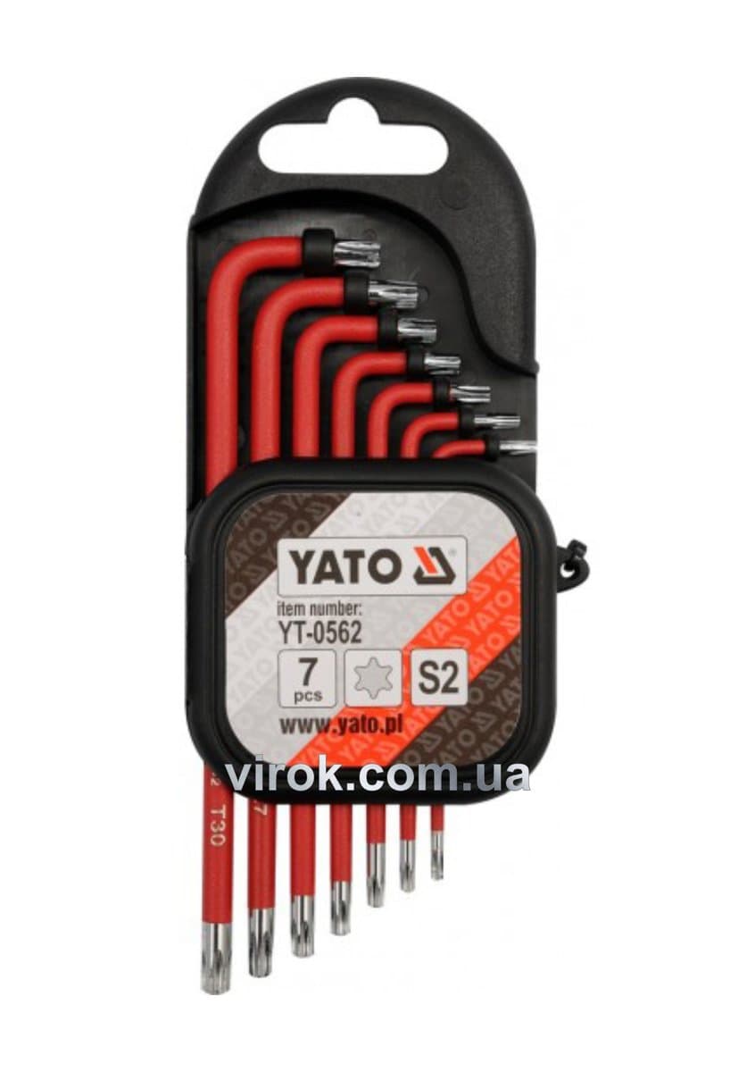 Шестигранники YATO : TORX Т9-Т30, S2. Набір 7 шт [12/48]