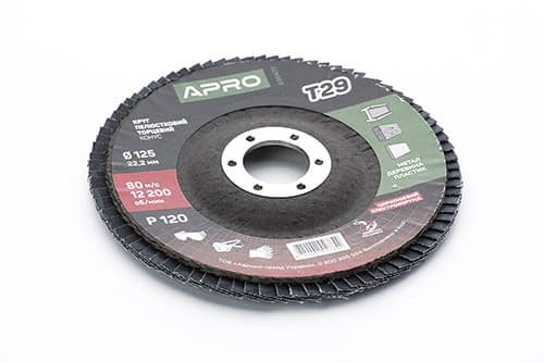Коло пелюстково-торцеве цирконієве Р120 конус 125мм (Т29) (КПТ) APRO
