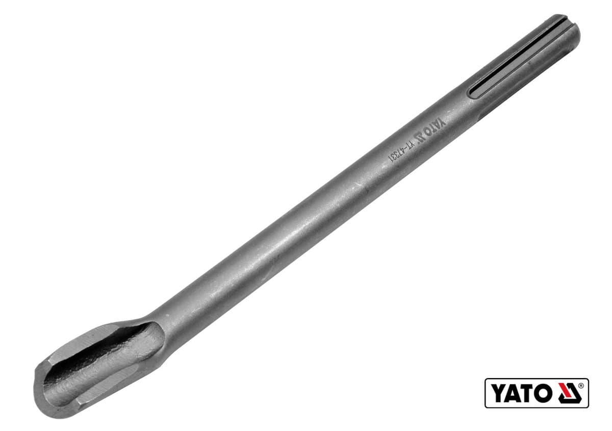 Долото півкругле для штроб YATO : SDS-Max, L= 330 мм, w= 26 мм [10/30]