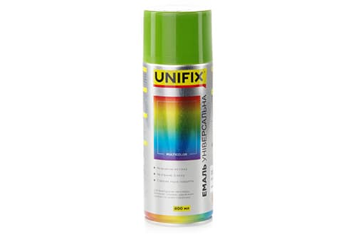 Емаль акрилова універсальна RAL 6010 Зелений трав'яний гл. 400мл UNIFIX