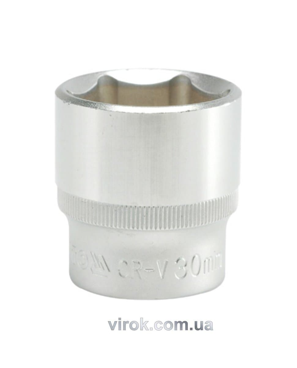 Головка торцева 6-гранна YATO : квадрат 1/2", М= 30 мм, L= 42 мм [12/60/120]