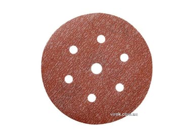 Круг шліфувальний з липучкою з 7 отворами NORTON Pro-A275; Ø= 150 мм, Р 150 (6Н+1) з наждачн паперу