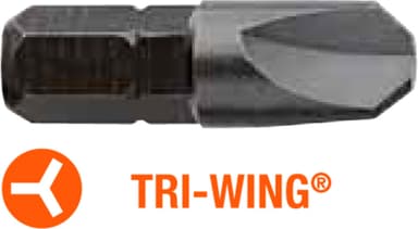Насадка викруткова USH Industry : TRI-WING TW0 x 25 мм, Уп. 5 шт.