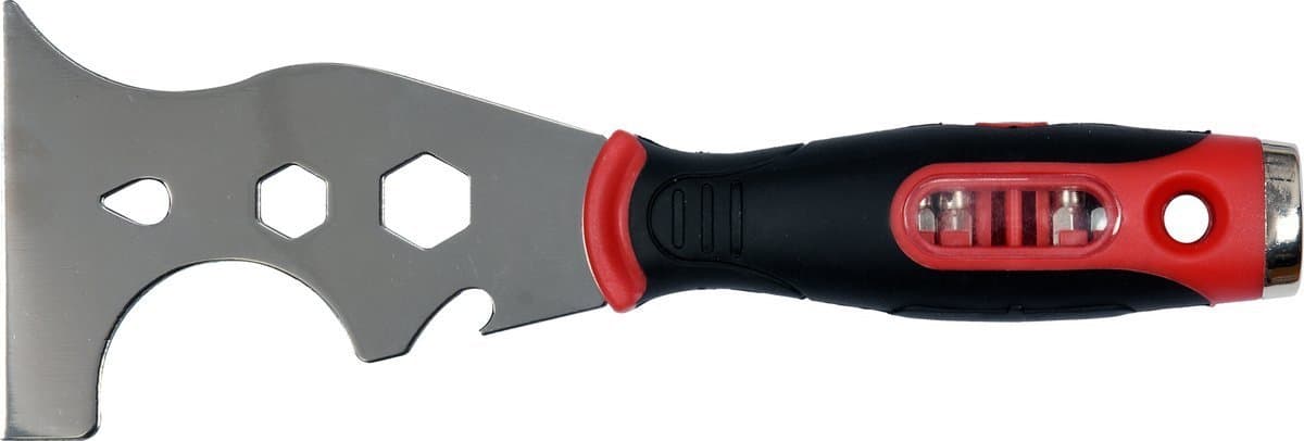 Скребок з нержав.сталі з комбінов.конфігураціями лез YATO ручка з гніздом з 4 викрутк.вставками [12]