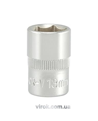 Головка торцева 6-гранна YATO : квадрат 3/8", М= 13 мм, L= 28 мм [24/240/480]