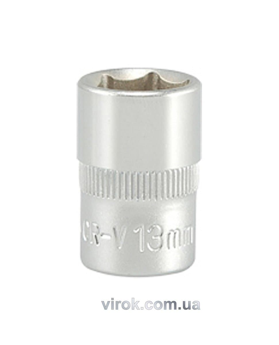 Головка торцева 6-гранна YATO : квадрат 3/8", М= 13 мм, L= 28 мм [24/240/480]