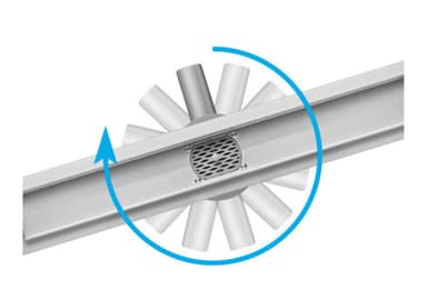 Трап підлоговий зливний з нержавіючої сталі "ROTARY" FALA; 50x 4х 5 см, обертовий сифон [5]