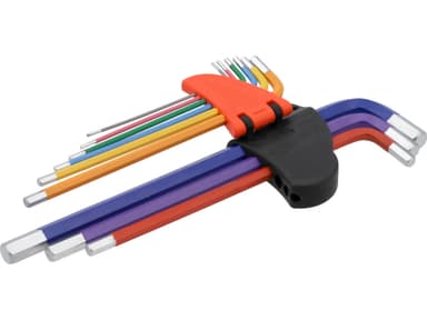 Ключі шестигранні YATO : М1.5-10 мм, Г-подібні, 2-сторонні, l= 97- 225 мм, 9 шт. [10/50]