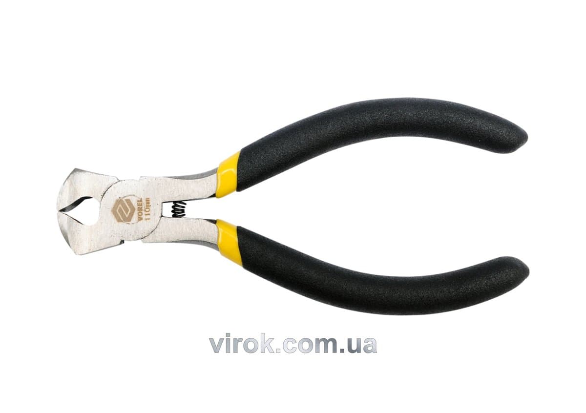 Кусачки торцеві міні з ізольованими ручками VOREL, l=110 мм [12/120]