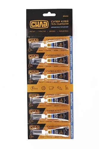 Супер клей 3г гель (планшет 6шт) СИЛА