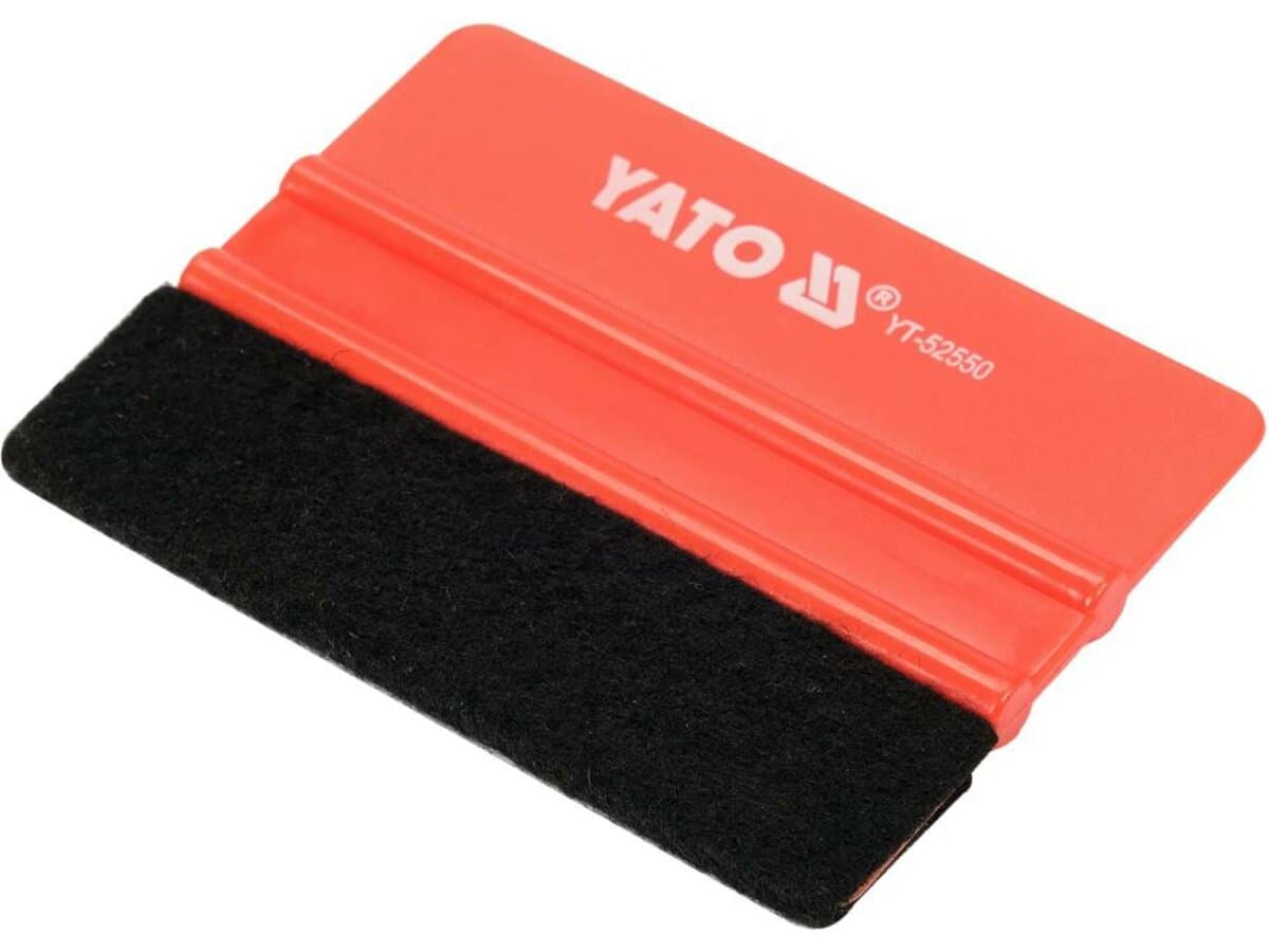 Шпатель з повстяною накладкою YATO: 100 х 73 мм для дотискання плівки [20]