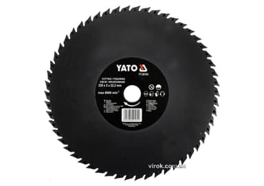 Диск-фреза відрізний і штробувальний по дереву, ПВХ. гіпсу YATO: Ø=230х 22,2 мм, макс. 8000 об/хв DW
