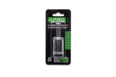 Свердло трубчасте з алмазним напиленням 22мм APRO