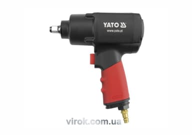 Гайковерт ударний пневматичний YATO : квадрат 1/2", F=1356 Nm [10]