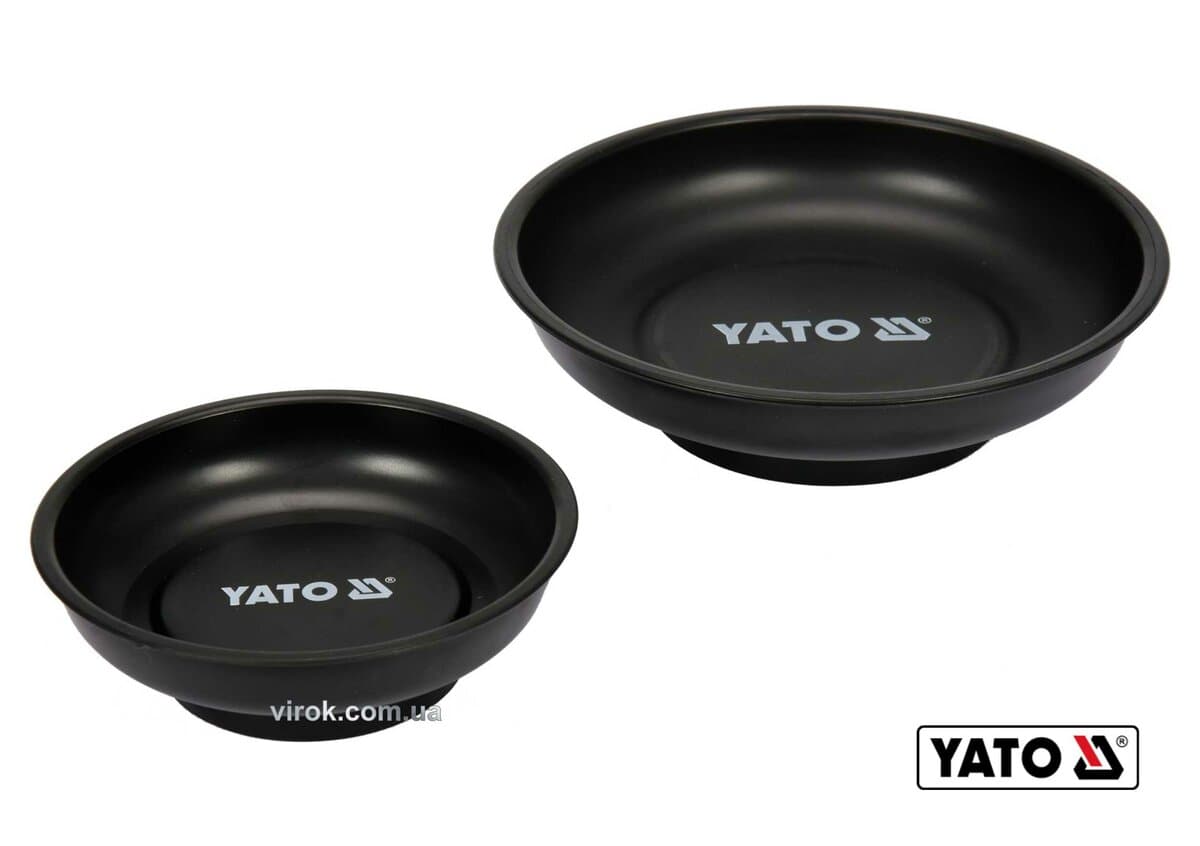 Миски магнітні круглі YATO : Ø= 150 і 108 мм, 2 шт [6/24]