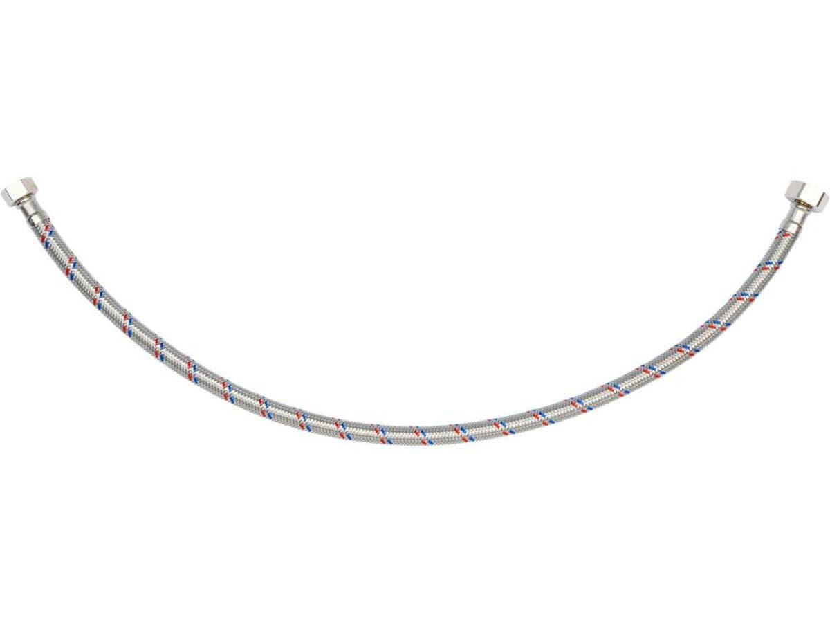 Шланг водопровідний з опліткою з нерж сталі FALA l= 600мм, Ø= 8/12, з'єднання F-1/2" х F-3/8" 1 МПа