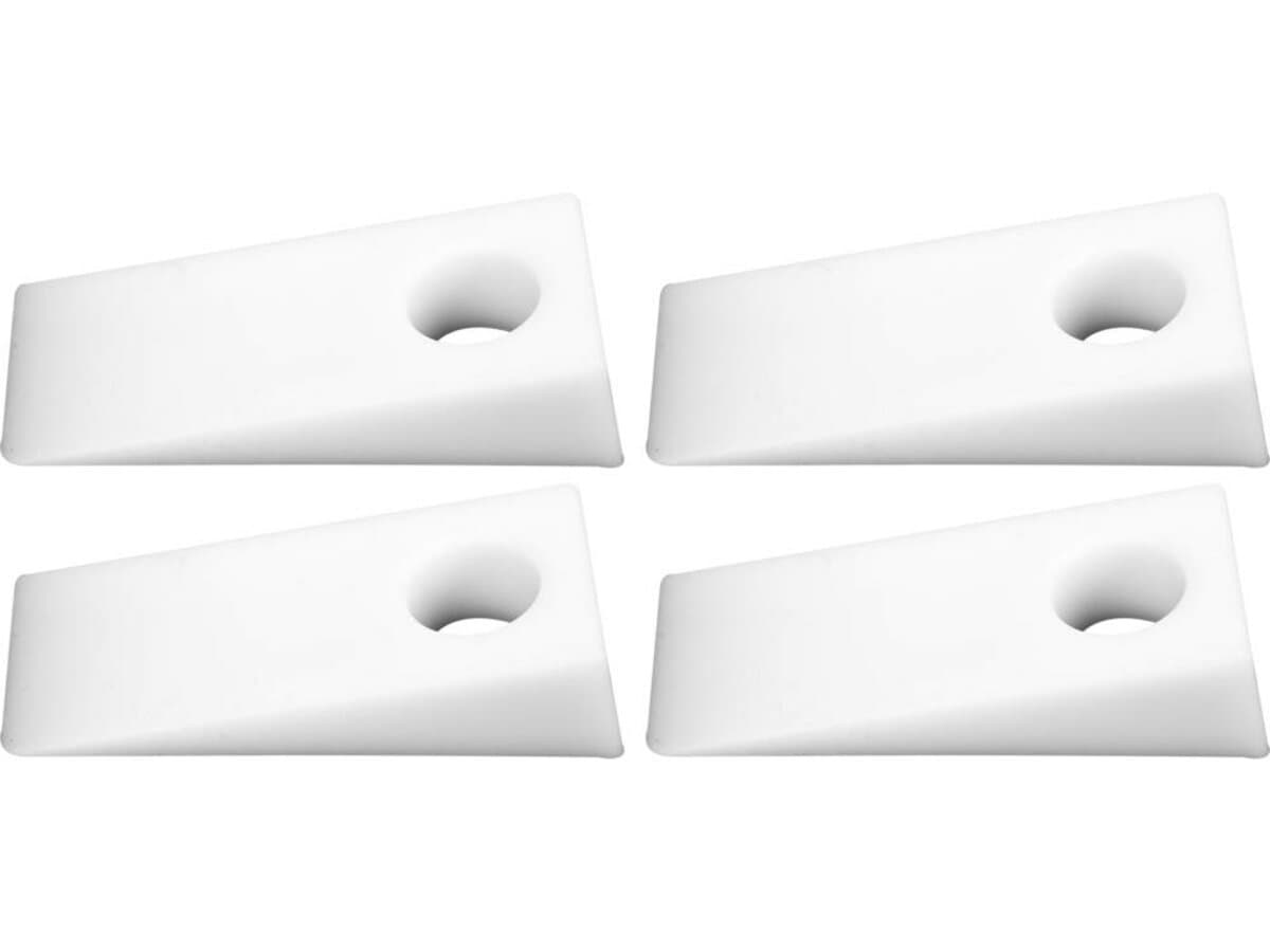 Клини монтажні з твердого пластика YATO: 100х 50х 25 мм, з отвоом Ø= 25 мм; 4 шт. [12/48]