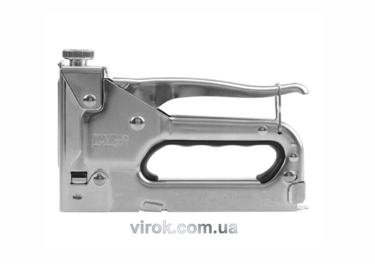 Степлер з регулятором сили YATO : для скоб b=11,3 мм, h= 4-14 мм, t= 0,7 мм [12/24]