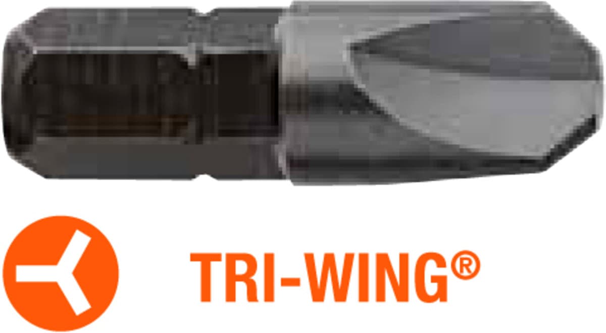 Насадка викруткова USH Industry : TRI-WING TW1 x 25 мм, Уп. 5 шт.