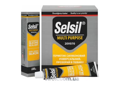 Герметик - прокладка силіконовий SELSIL (Прозорий) універсальний. тюбик V50 мл. [12/48]