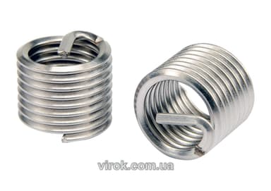 Вставки для ремонту різьби YATO М5 х 0.8 х 6.7 мм, спіральні УП. 20 шт. [50/250]