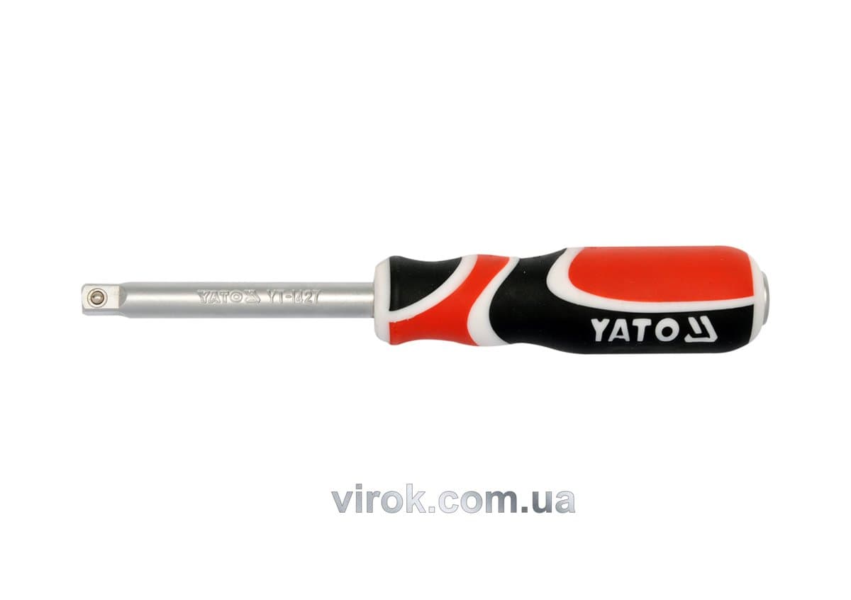 Викрутка - тримач YATO до торцевих головок : квадрат 1/4", L=150 мм [12/48]
