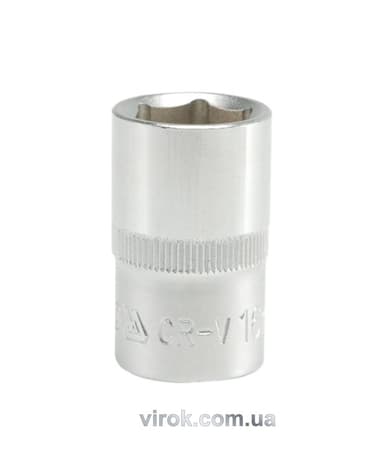 Головка торцева 6-гранна YATO : квадрат 1/2", М= 16 мм, L= 38 мм [12/120/240]