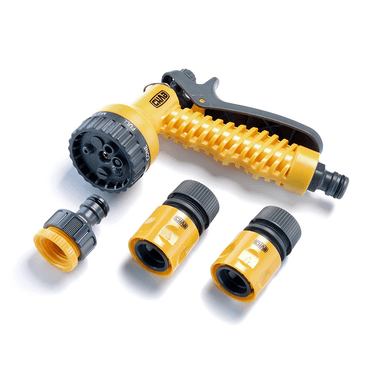 Набір: пістолет-розпилювач 7 режимів, конектори 1/2: 1/2 аквастоп, 1/2, адаптер 1/2+3/4 СИЛА