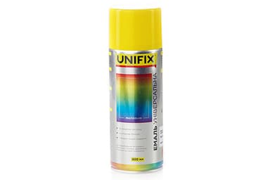 Емаль акрилова універсальна RAL 1023 Жовтий гл. 400мл UNIFIX
