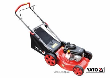 Газонокосарка бензинова YATO 2.2 кВт, 141см³,шир/вис покосу 460/25-75 мм,2800 об/хв