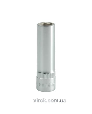 Головка торцева 6-гранна YATO : подовжена, квадрат 1/2", М= 14 мм, L= 76 мм [12/60/120]