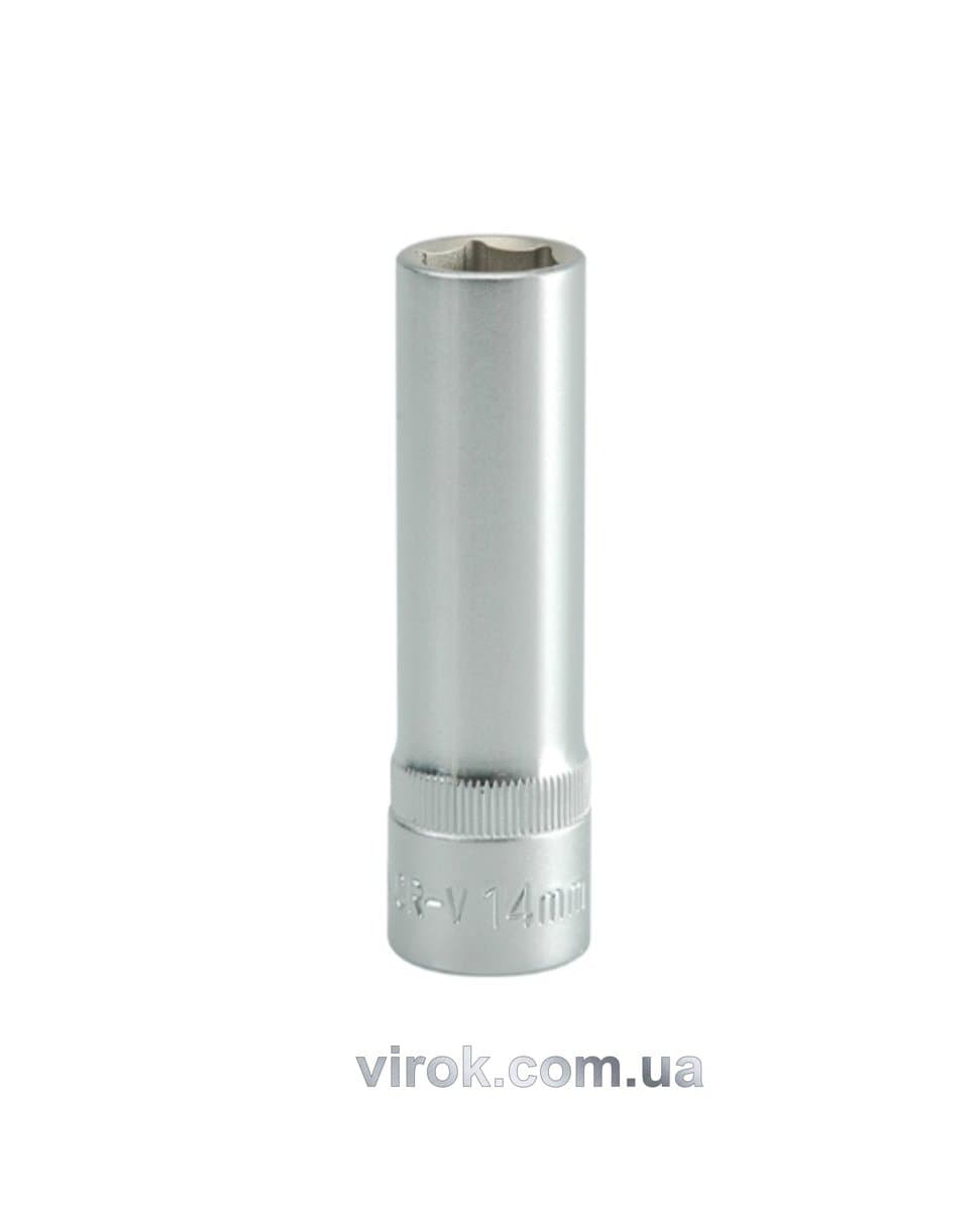 Головка торцева 6-гранна YATO : подовжена, квадрат 1/2", М= 14 мм, L= 76 мм [12/60/120]