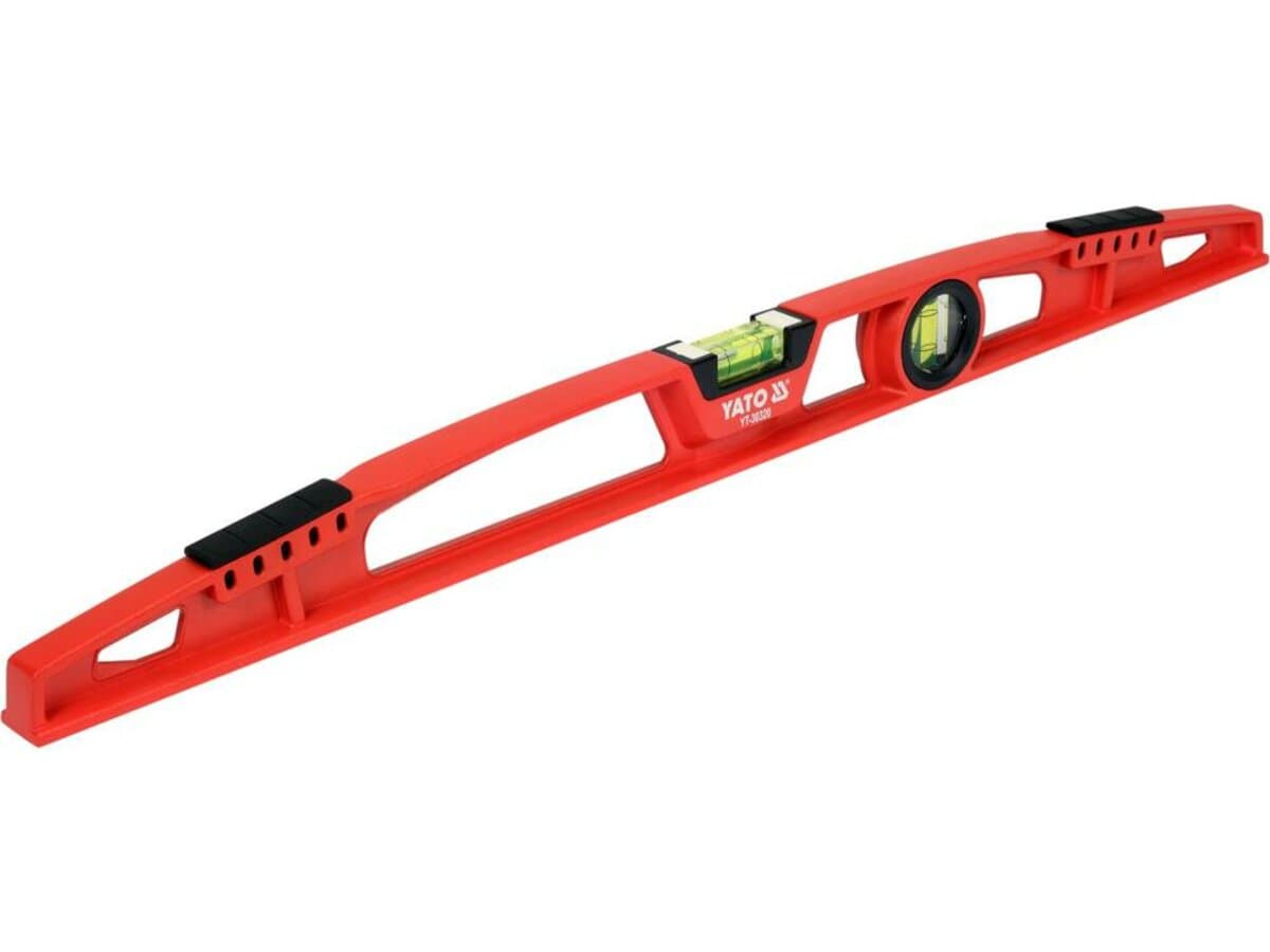 Рівень з алюмінієвим корпусом для викладання плитки YATO: L= 600 мм. 2 капсули, 4 магніти [30]