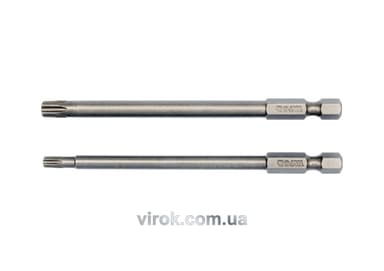 Набір насадок викруткових YATO : "TORX SECURITY" T20/T30, квадрат 1/4", L=100мм. 2 шт. [25/100]