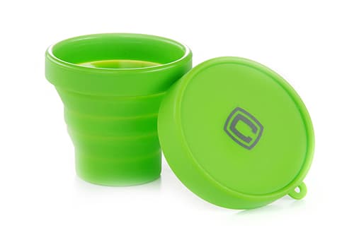 Чашка складана з кришкою зелена 150мл СИЛА